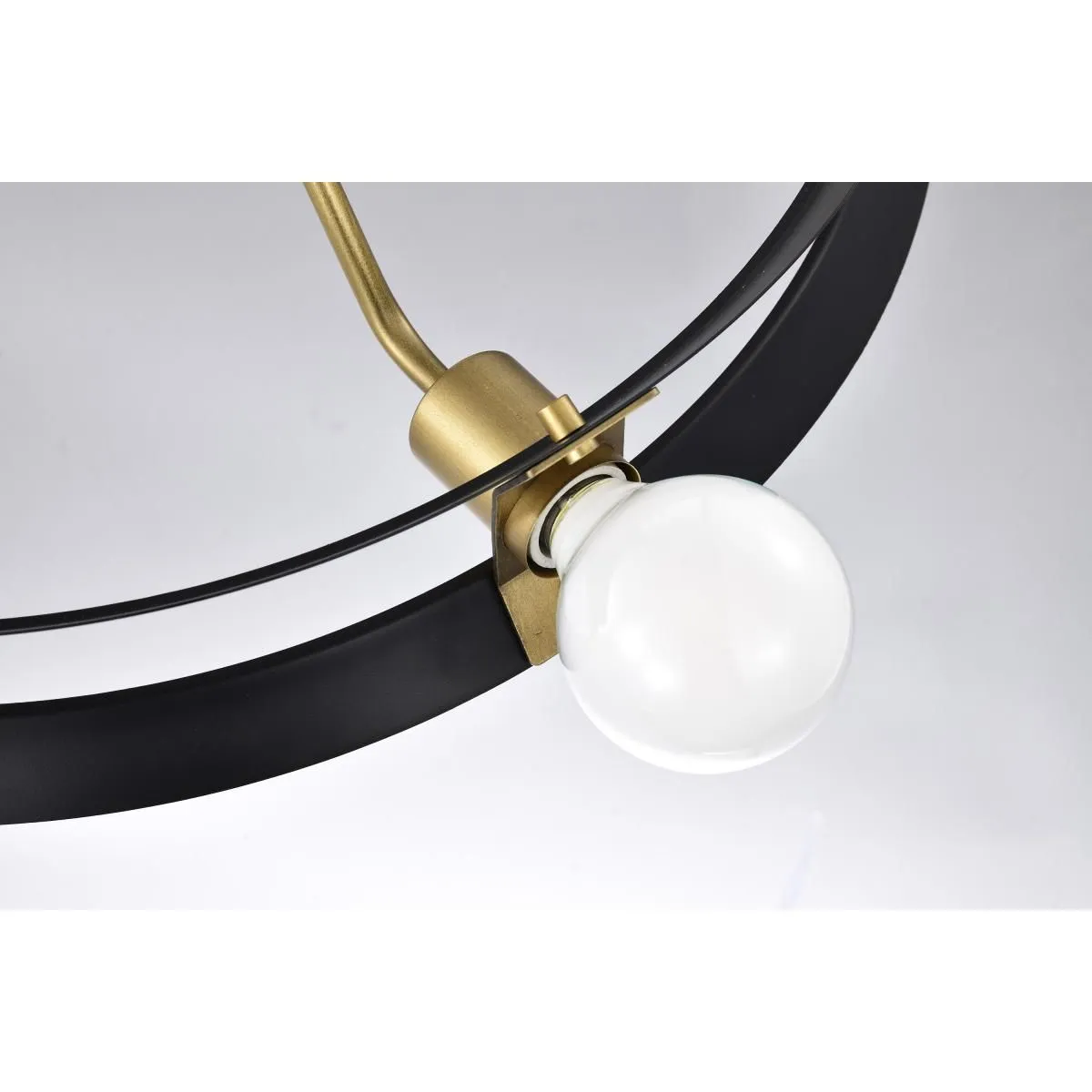 Marsden 23 in. 8 lights Chandelier Matte Black and Natural Brass Finish