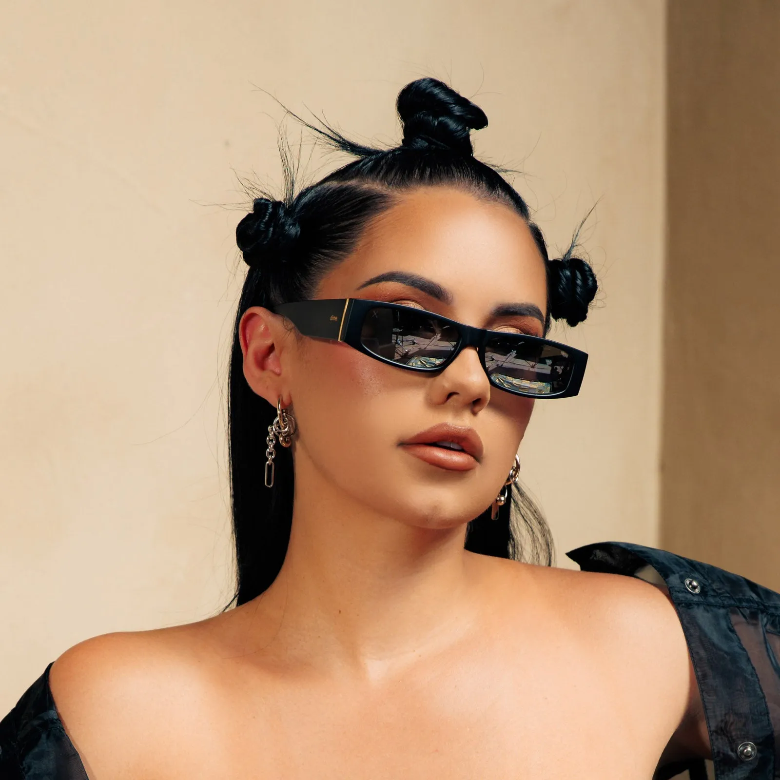 midnight - matte black grey w/ silver mirror   polarized sunglasses