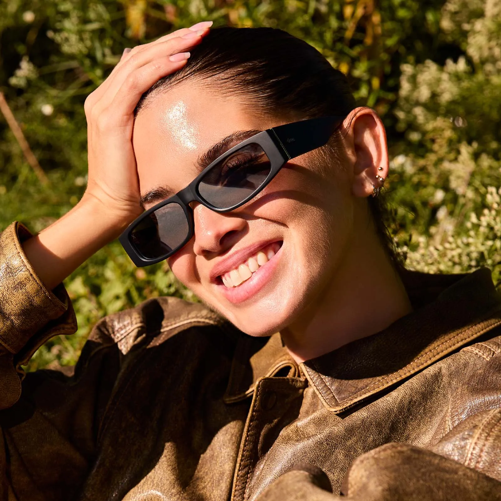 midnight - matte black grey w/ silver mirror   polarized sunglasses