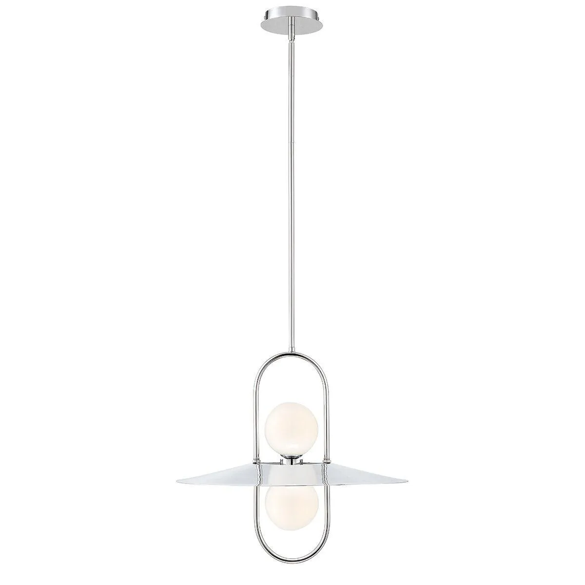 Millbrook 20 in. 2 Lights LED Chandelier Chrome Finish