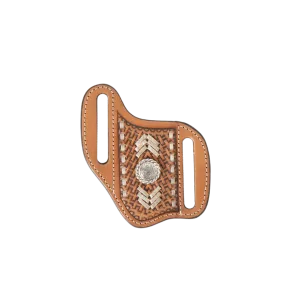 Nocona Rawhide Laced Knife Tan Basket Weave Knife Sheath.