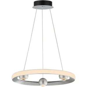 Nodes 18 in. LED Pendant Light Selectable CCT Brushed Aluminum finish