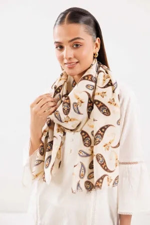 Off White Women Shawl - 439422107