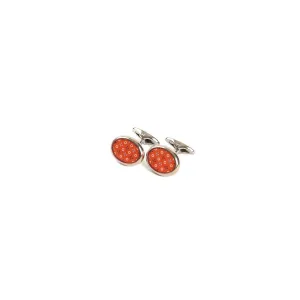 ORANGE SILVER CUFFLINKS