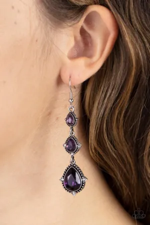 Paparazzi Earring ~ Prague Princess - Purple