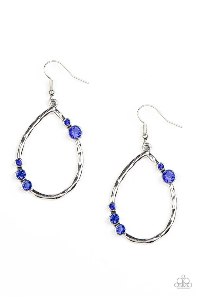 Paparazzi Earring ~ Shop Till You DROPLET - Blue