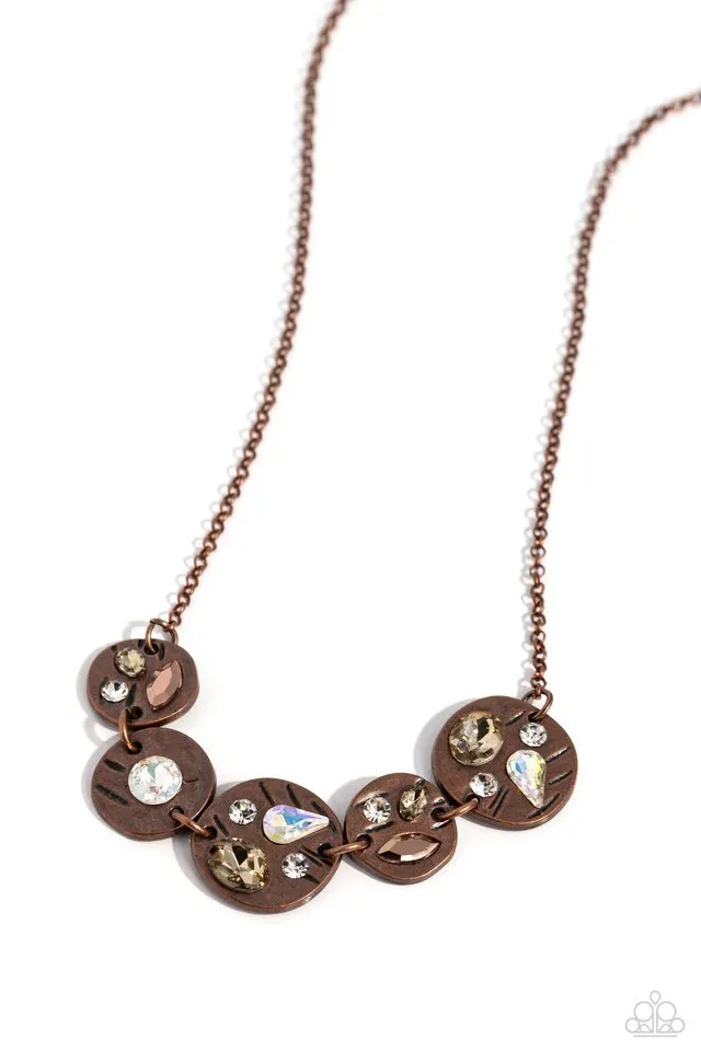 Paparazzi Necklace ~ Handcrafted Honor - Copper