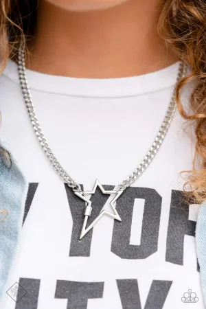 Paparazzi Necklace ~ Playful Popstar - Silver