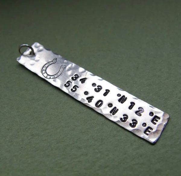 Personalized Coordinates Key Chain Charm