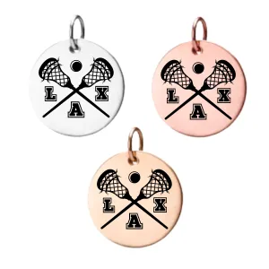 Personalized Lacrosse Engraved Charm