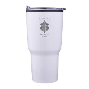 Phi Delt Personalized 30oz White Tumbler