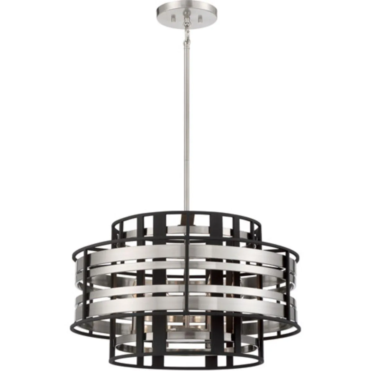 Presten 23 in. 6 lights Pendant Light Brushed Nickel Finish