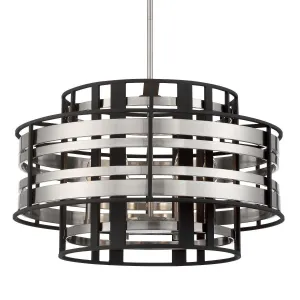 Presten 23 in. 6 lights Pendant Light Brushed Nickel Finish