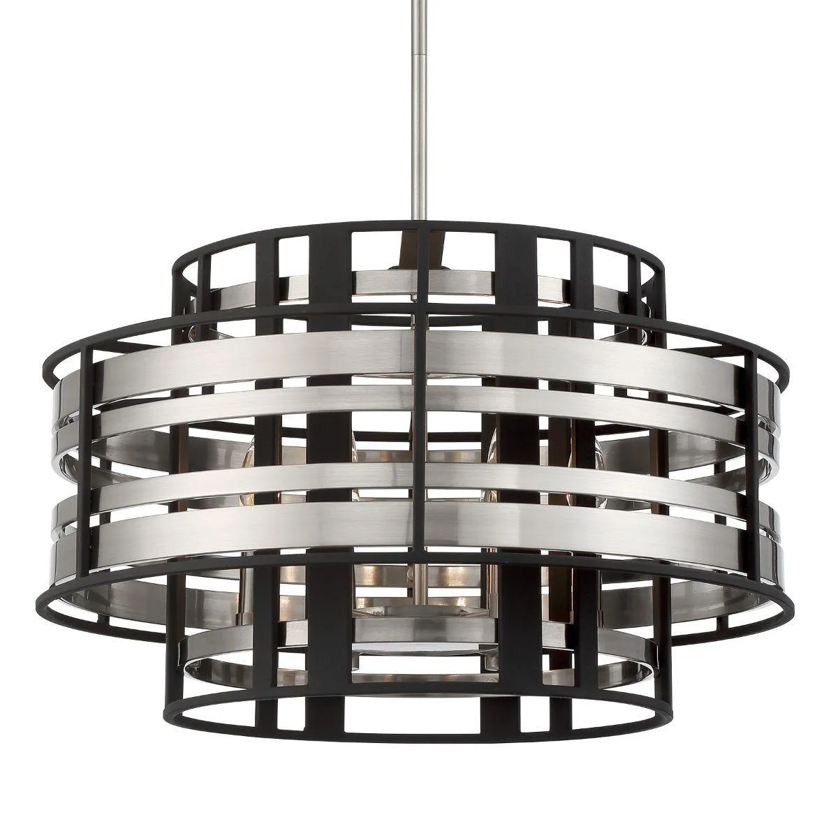 Presten 23 in. 6 lights Pendant Light Brushed Nickel Finish
