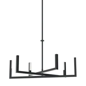 Priam 28 in. LED Chandelier Matte Black finish