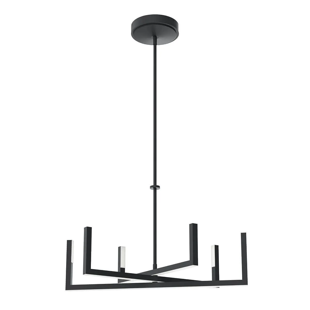 Priam 28 in. LED Chandelier Matte Black finish