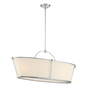 Pulito 38 in. 6 Lights Pendant Light Silver finish