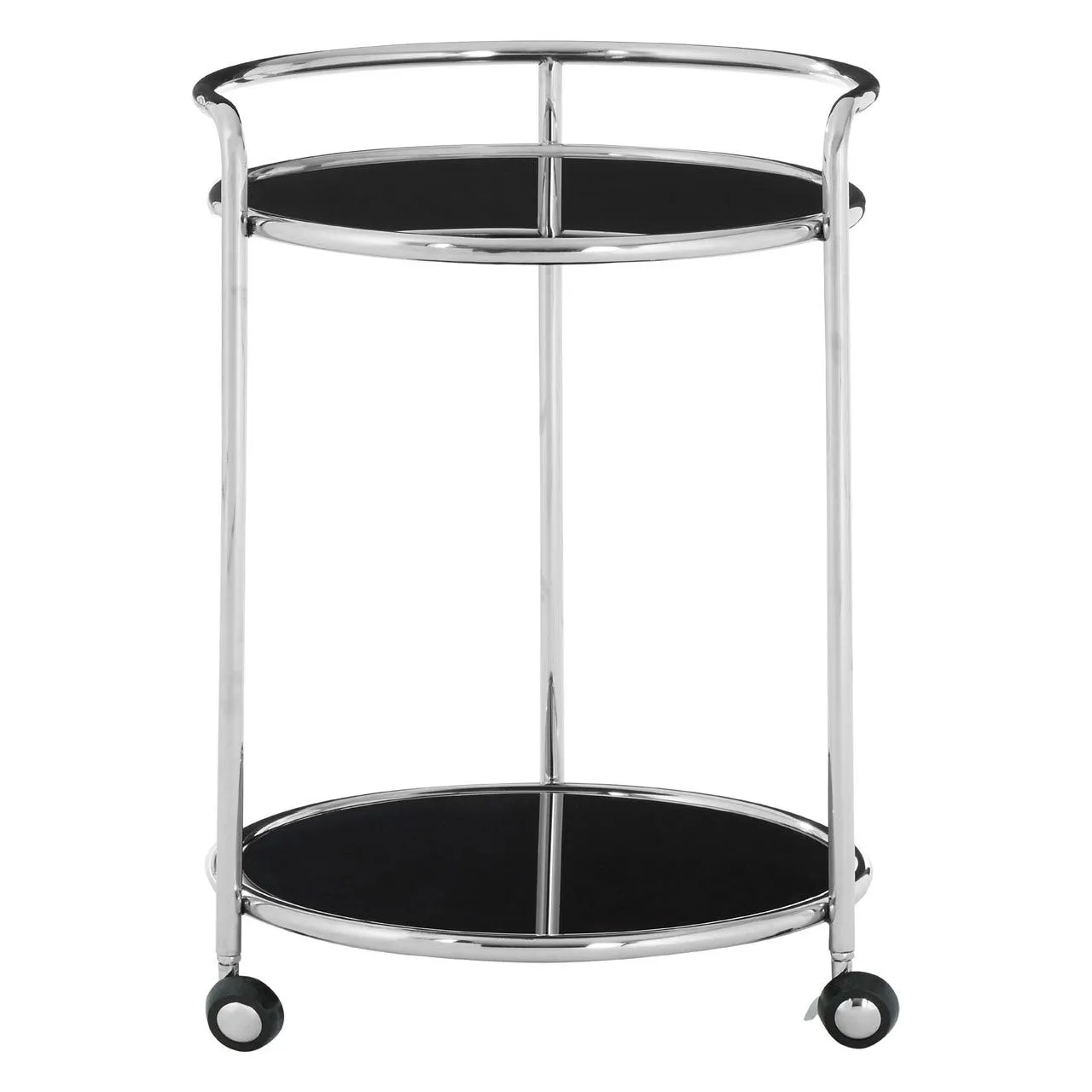 Round Silver Finish Trolley