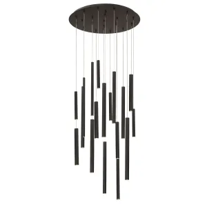 Santana 24 in. LED Chandelier Black Finish