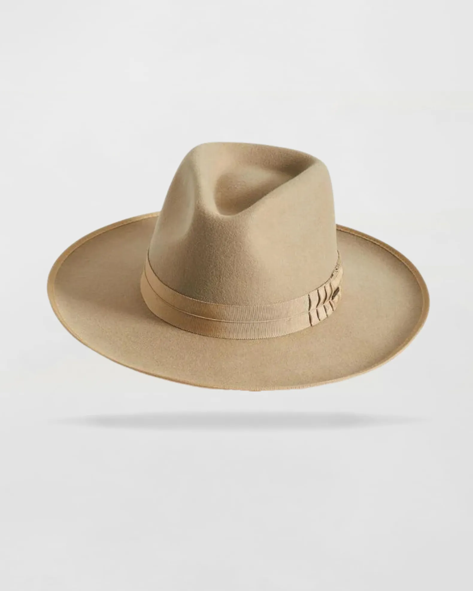 Serenity Style Felt Fedora Hat in Sahara