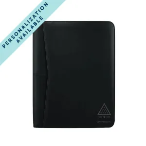 Sigma Pi Zippered Crest Padfolio