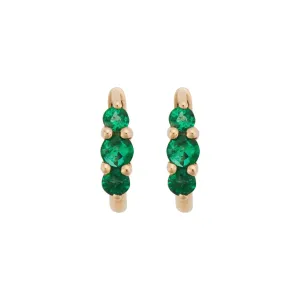Small Oval Hoops 3 Emerald Rivulet