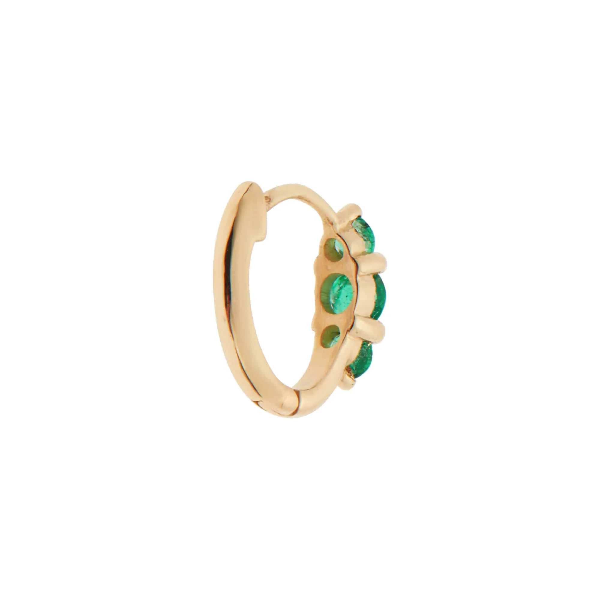 Small Oval Hoops 3 Emerald Rivulet