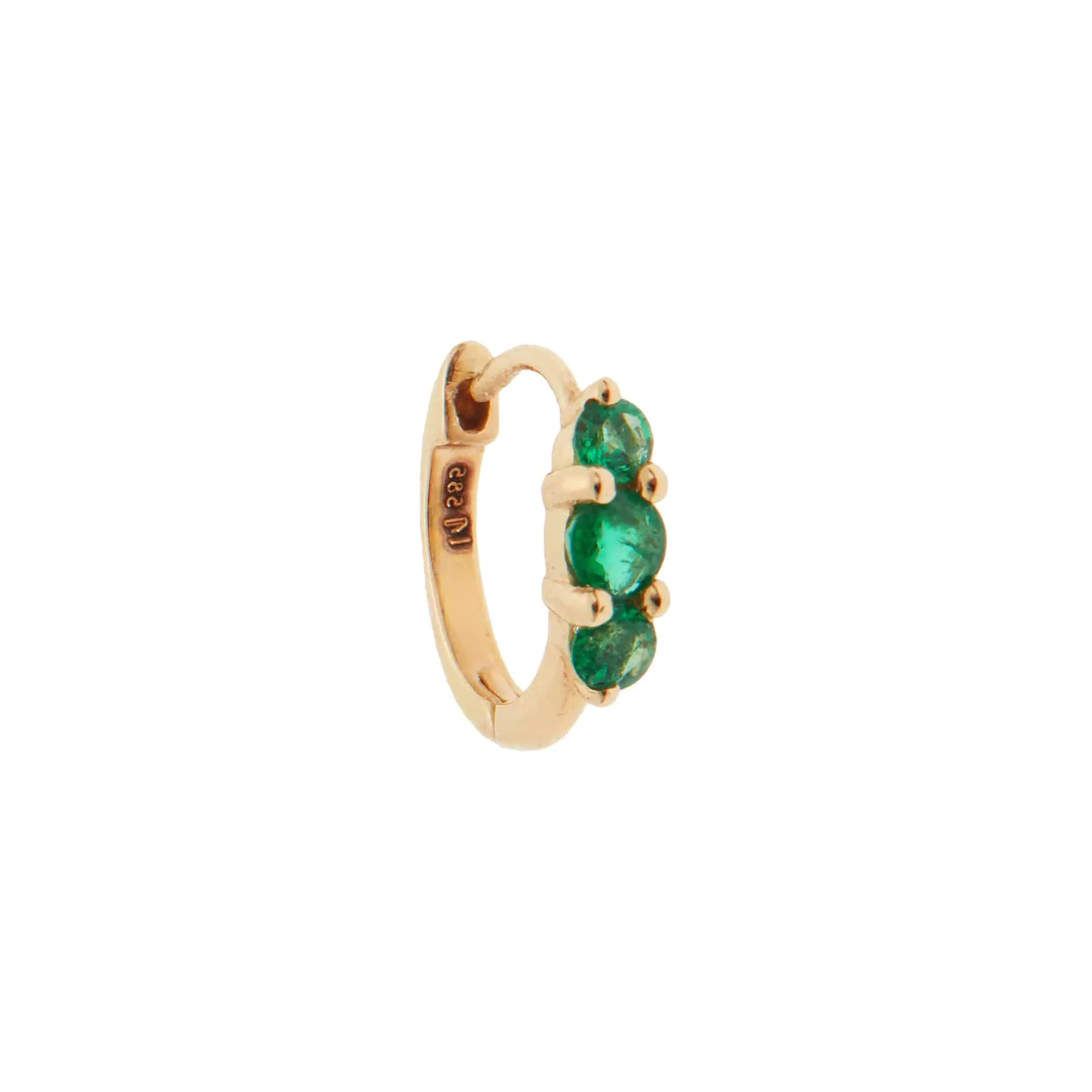 Small Oval Hoops 3 Emerald Rivulet