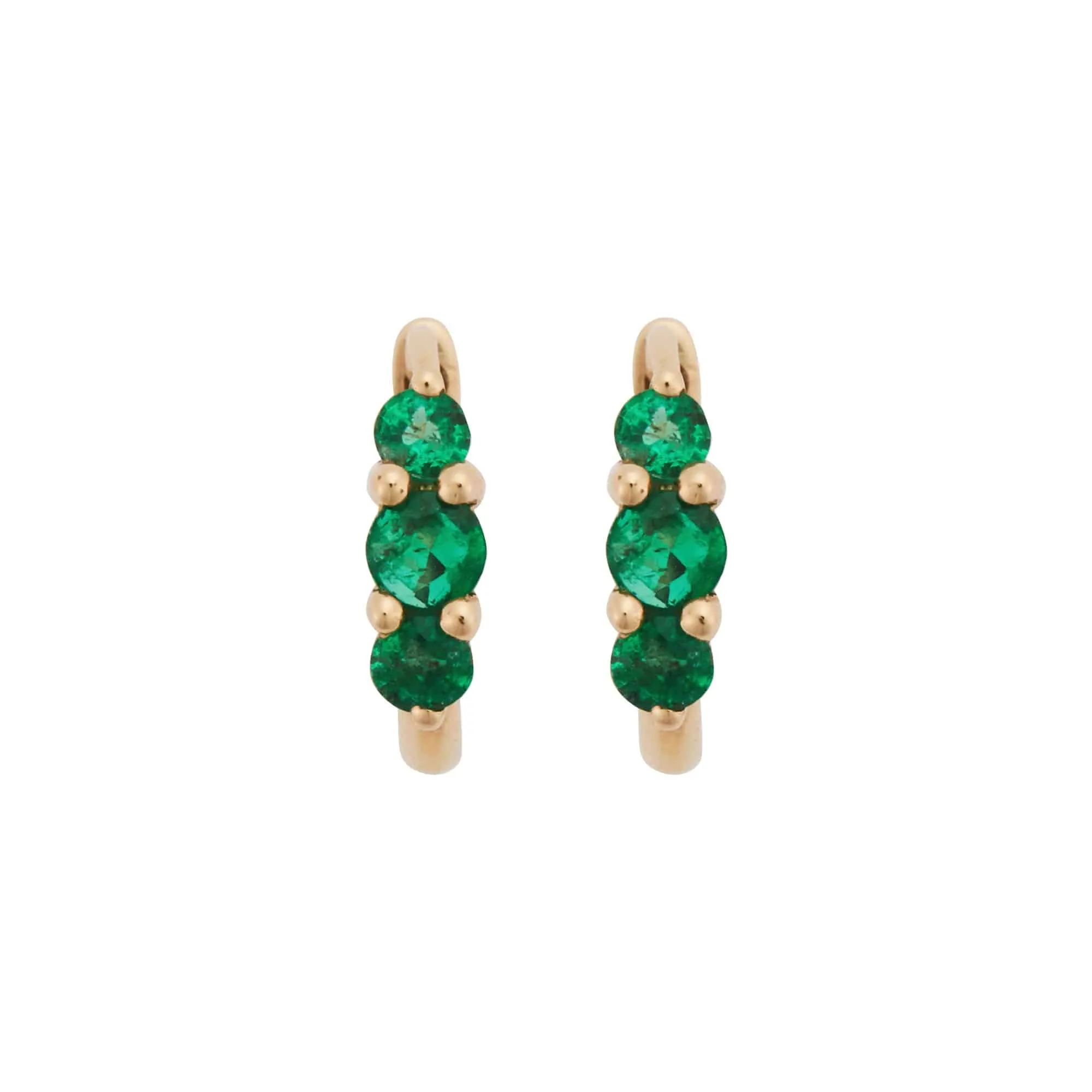 Small Oval Hoops 3 Emerald Rivulet