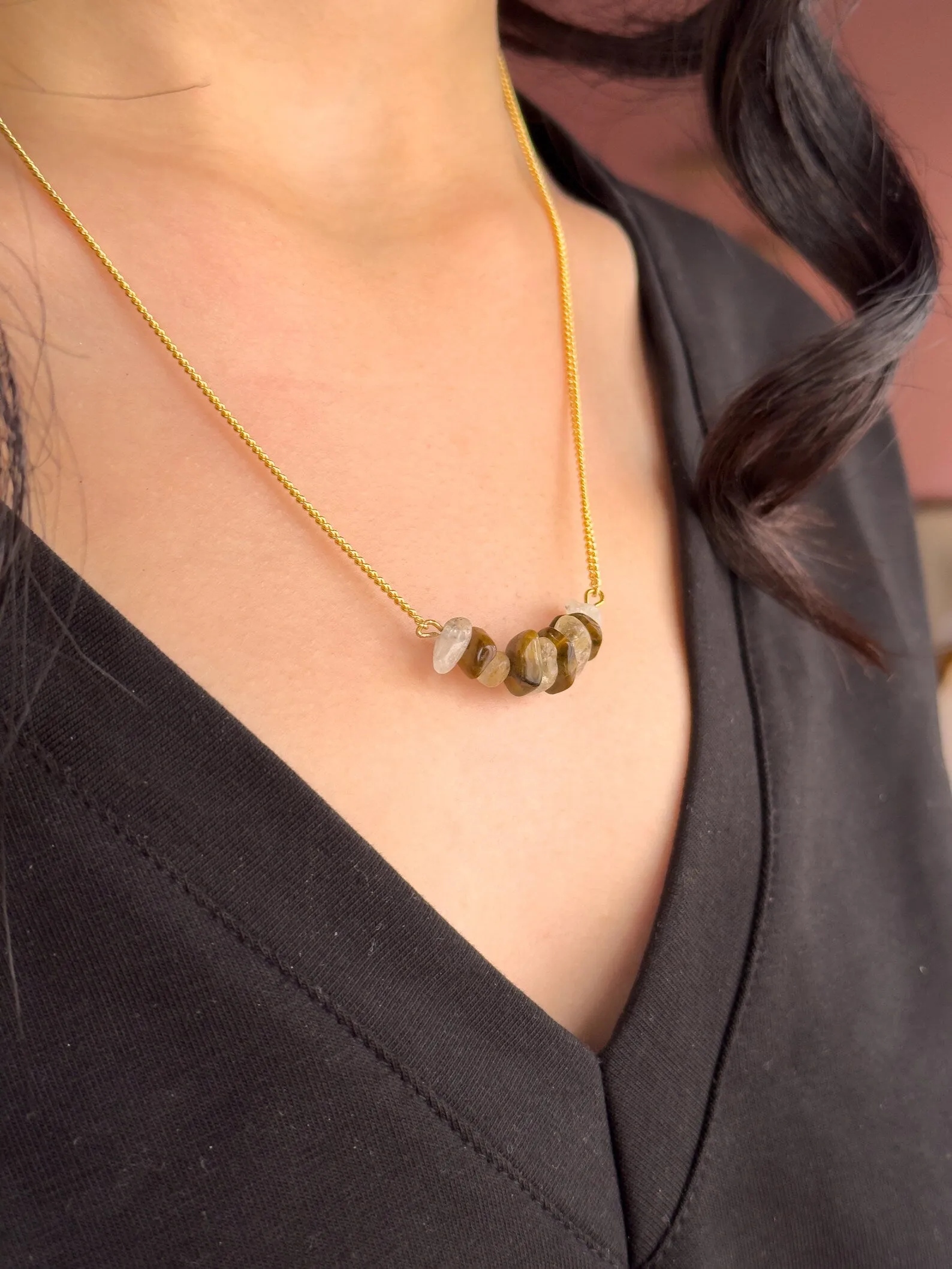 Solar Plexus Chakra Gemsonte Necklace