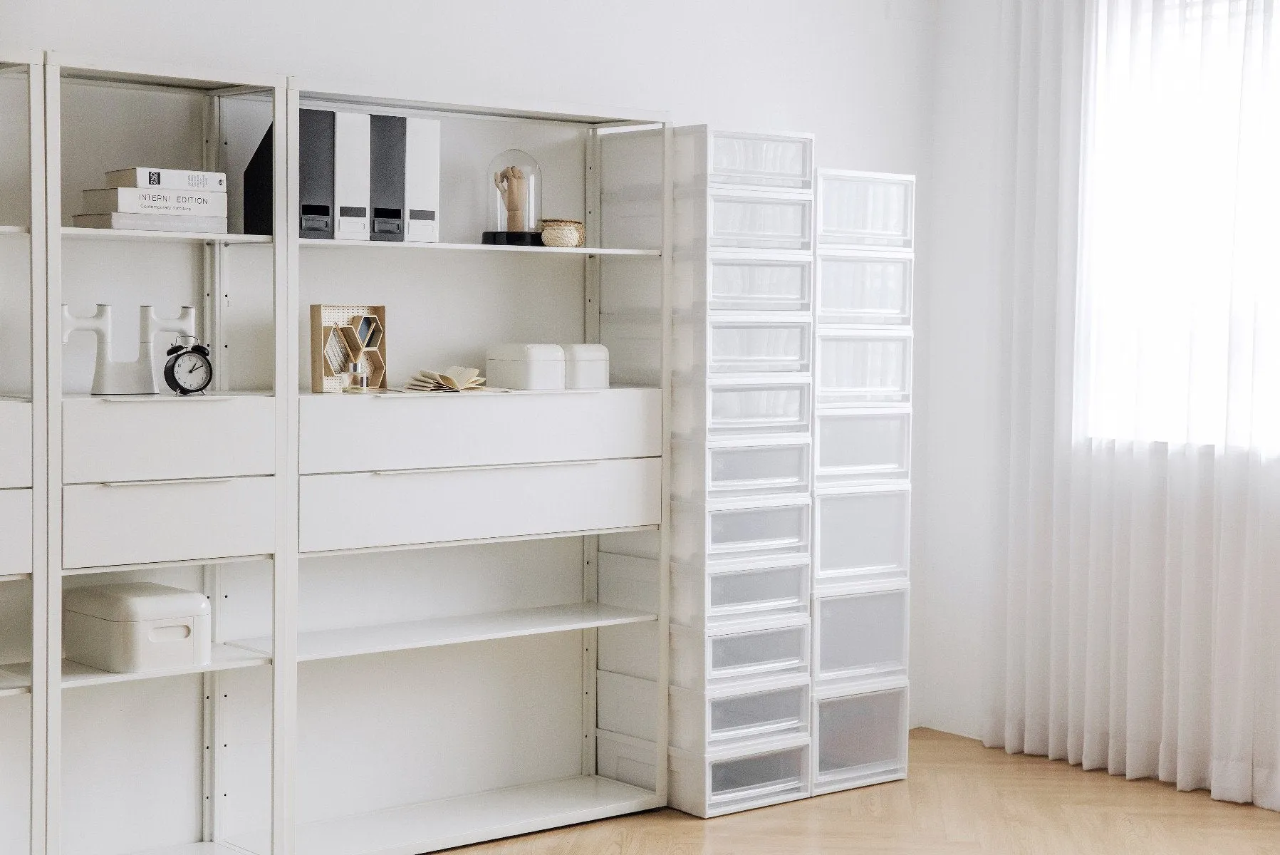 Stacking Storage with Drawer - 43.4 QT