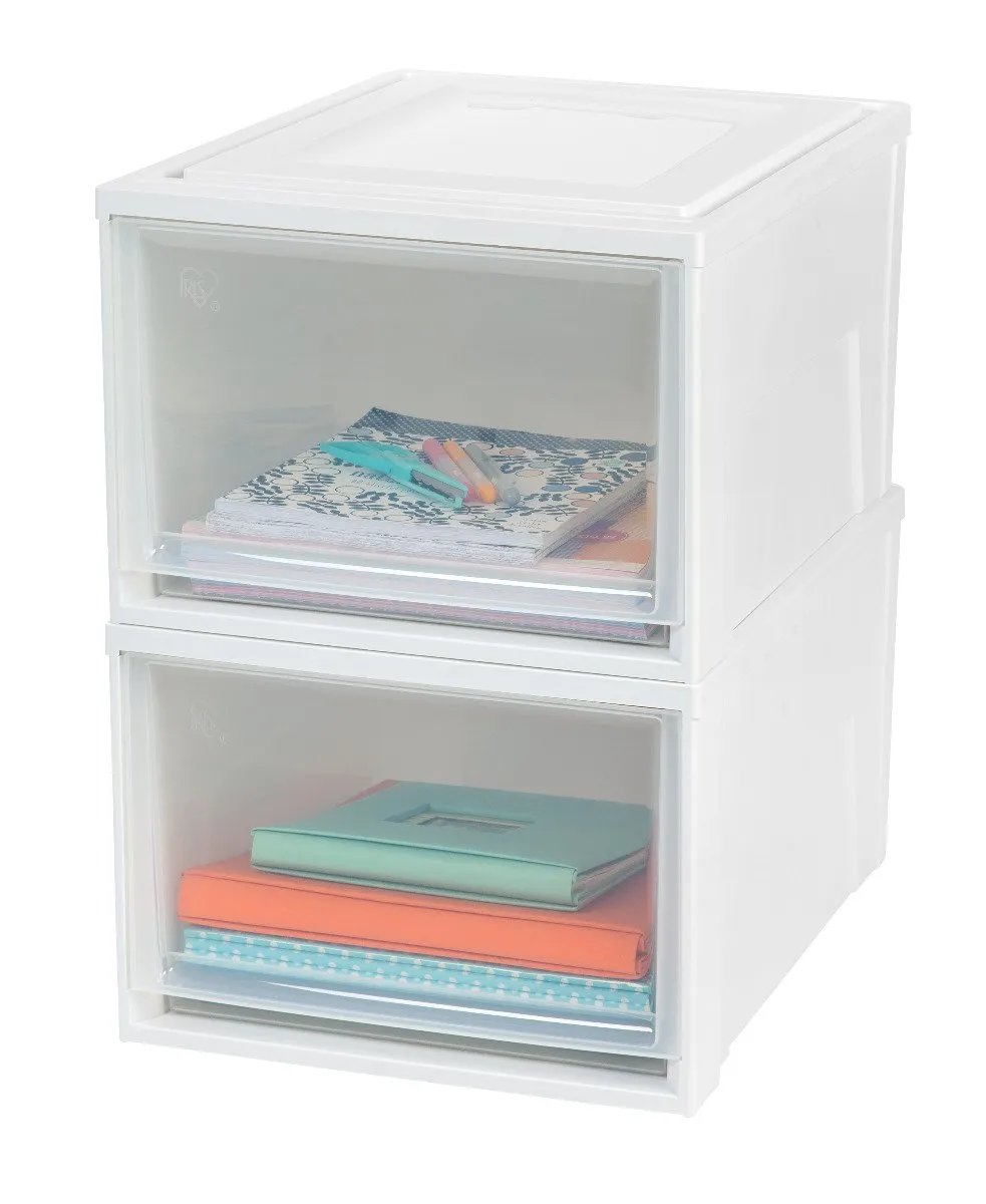 Stacking Storage with Drawer - 43.4 QT