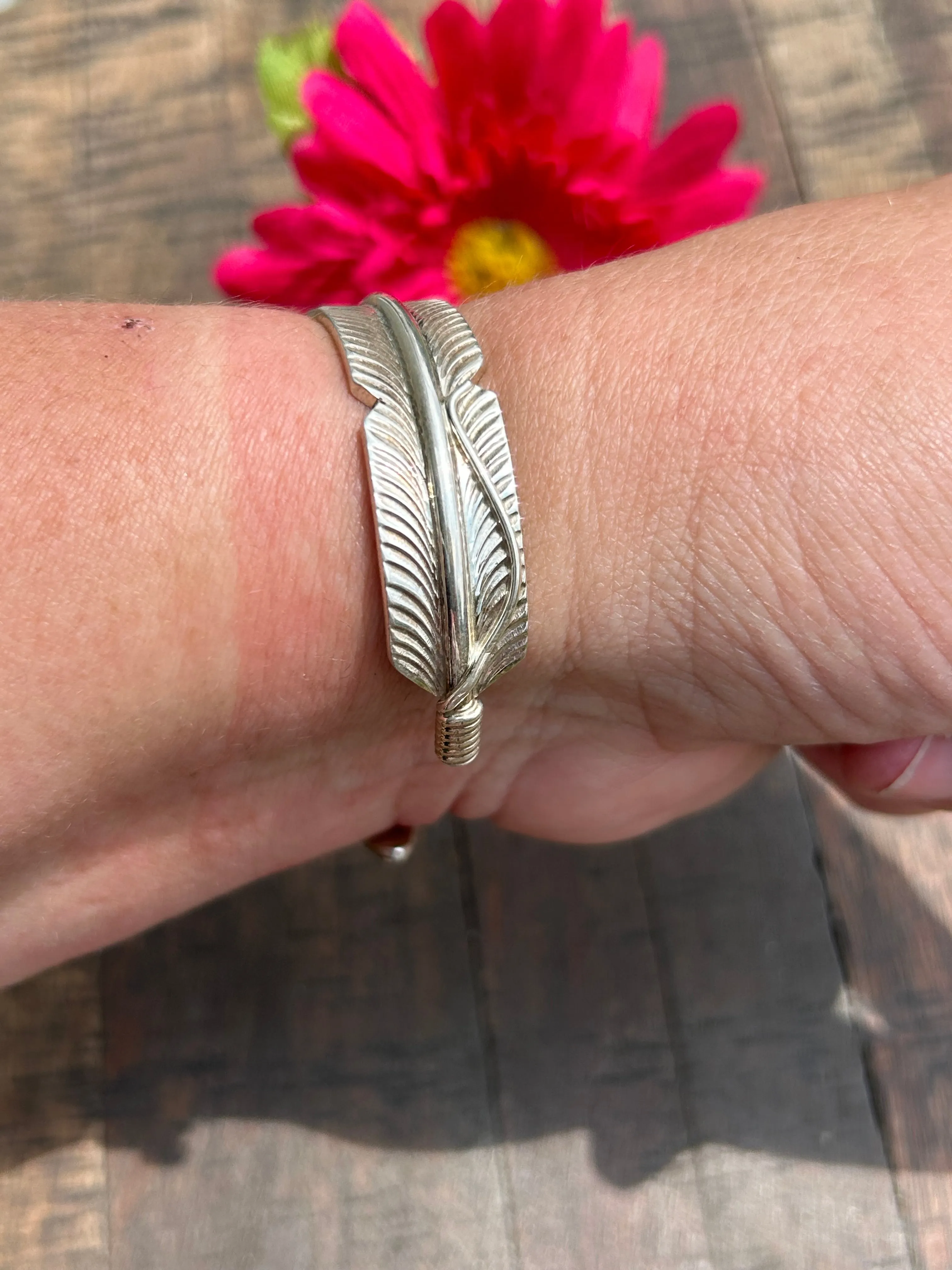 Sterling Feather Cuff