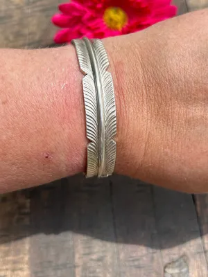 Sterling Feather Cuff