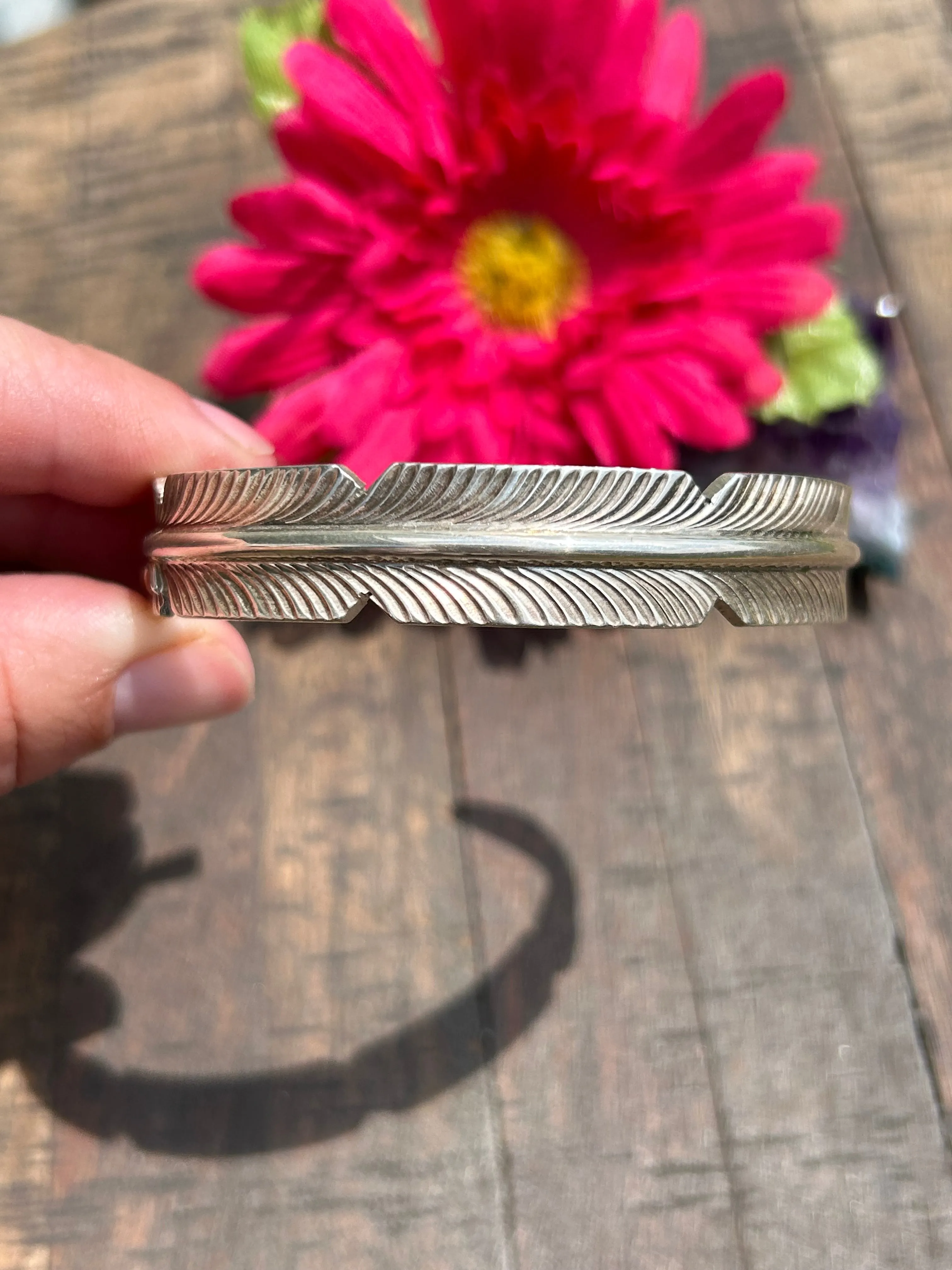 Sterling Feather Cuff