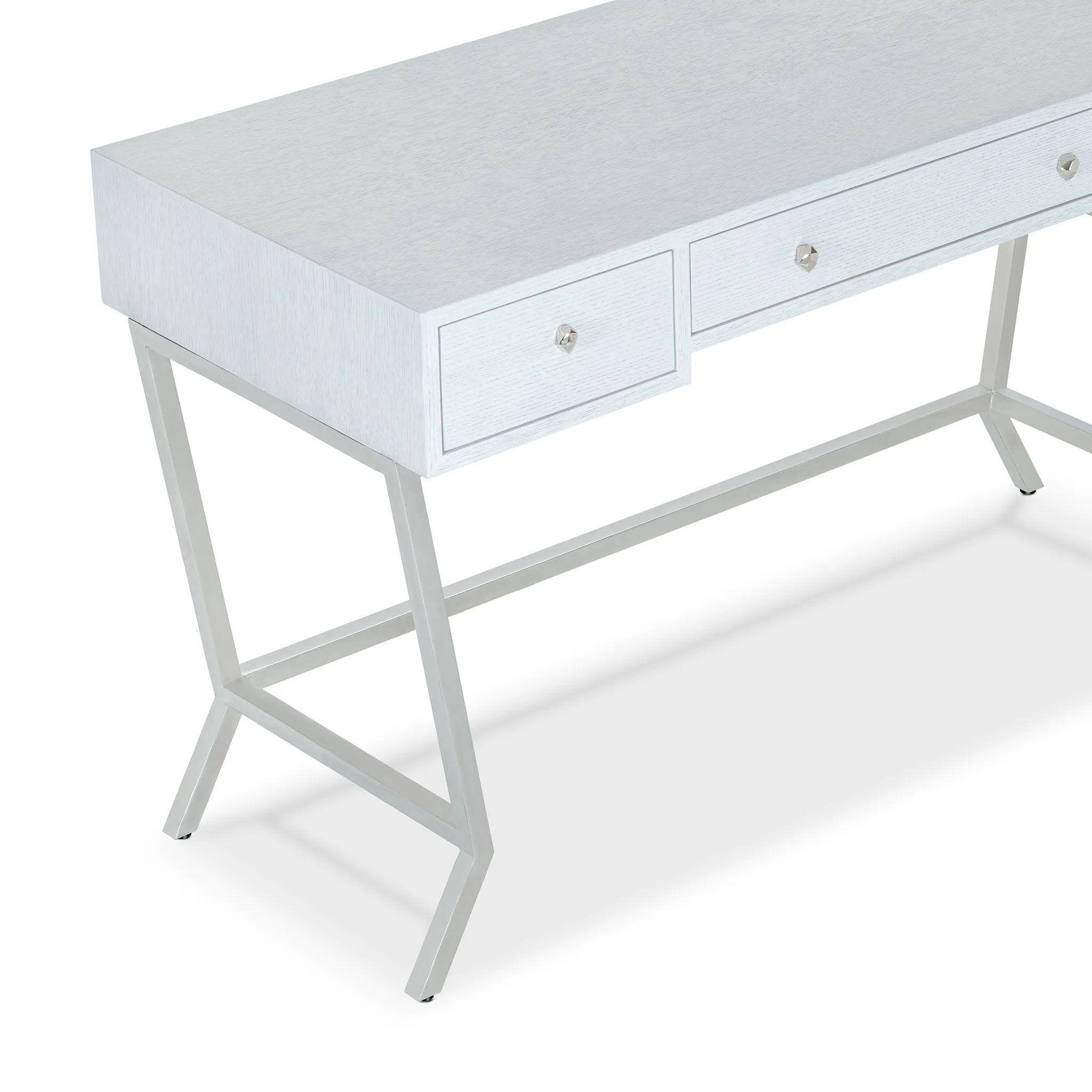 SUNBURST SILVER WHITE STUDY DESK