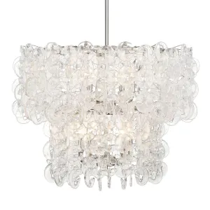 Taffinoe 30 in. 8 lights Pendant Light Polished Nickel Finish