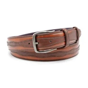 Tan Jolson Layered Cordovan Effect Belt