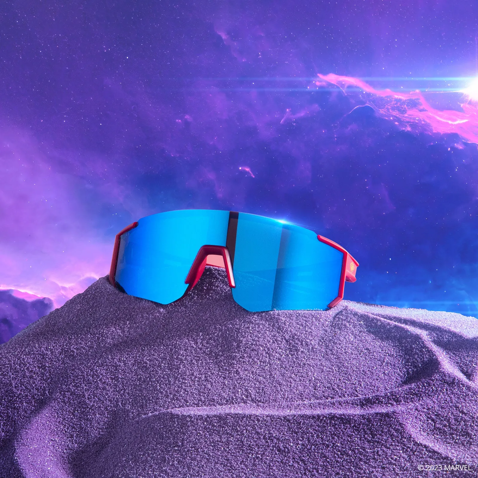 TEAM SUIT - DEEP SPACE BLACK/RED   SPACE BLUE MIRROR   POLARIZED SUNGLASSES