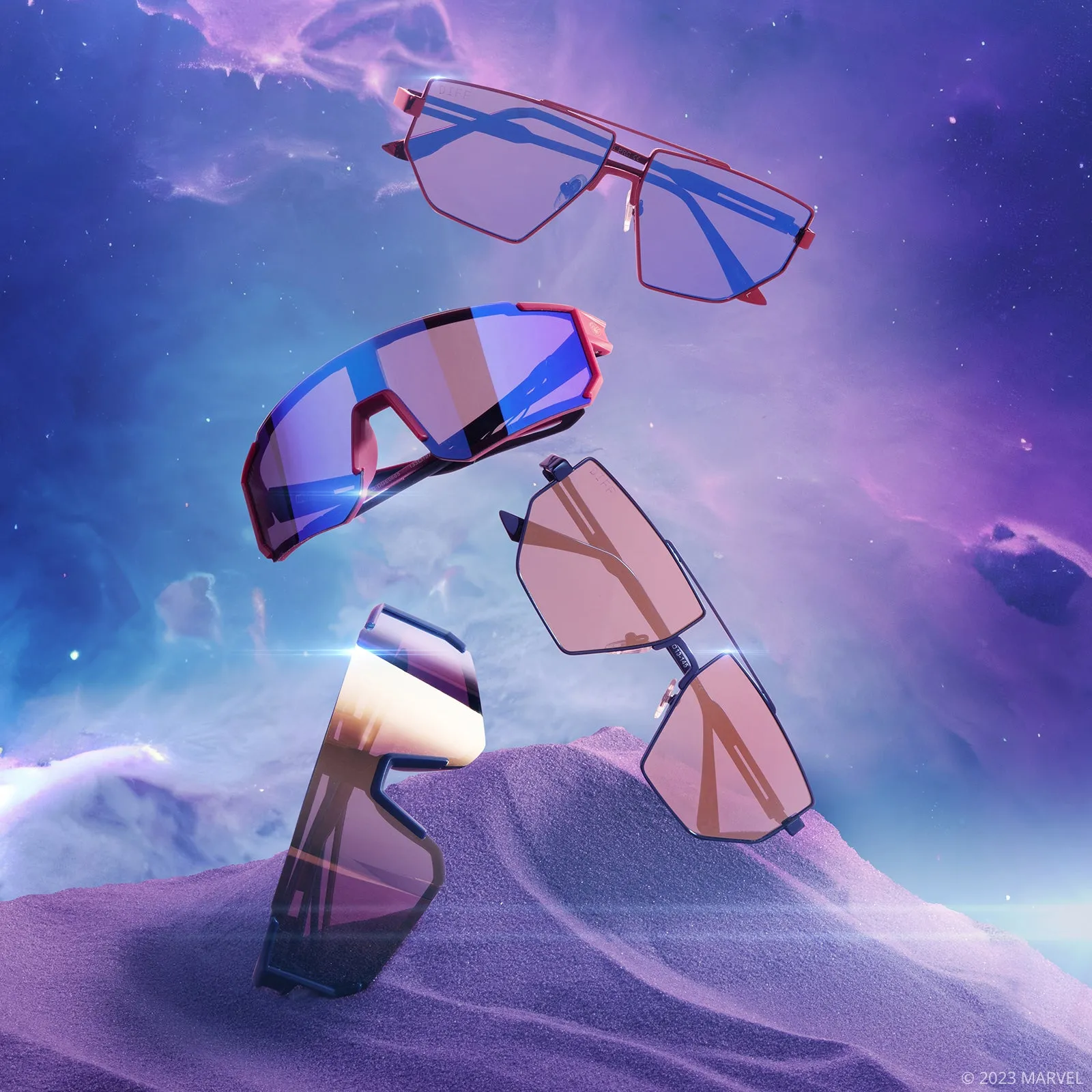 TEAM SUIT - DEEP SPACE BLACK/RED   SPACE BLUE MIRROR   POLARIZED SUNGLASSES