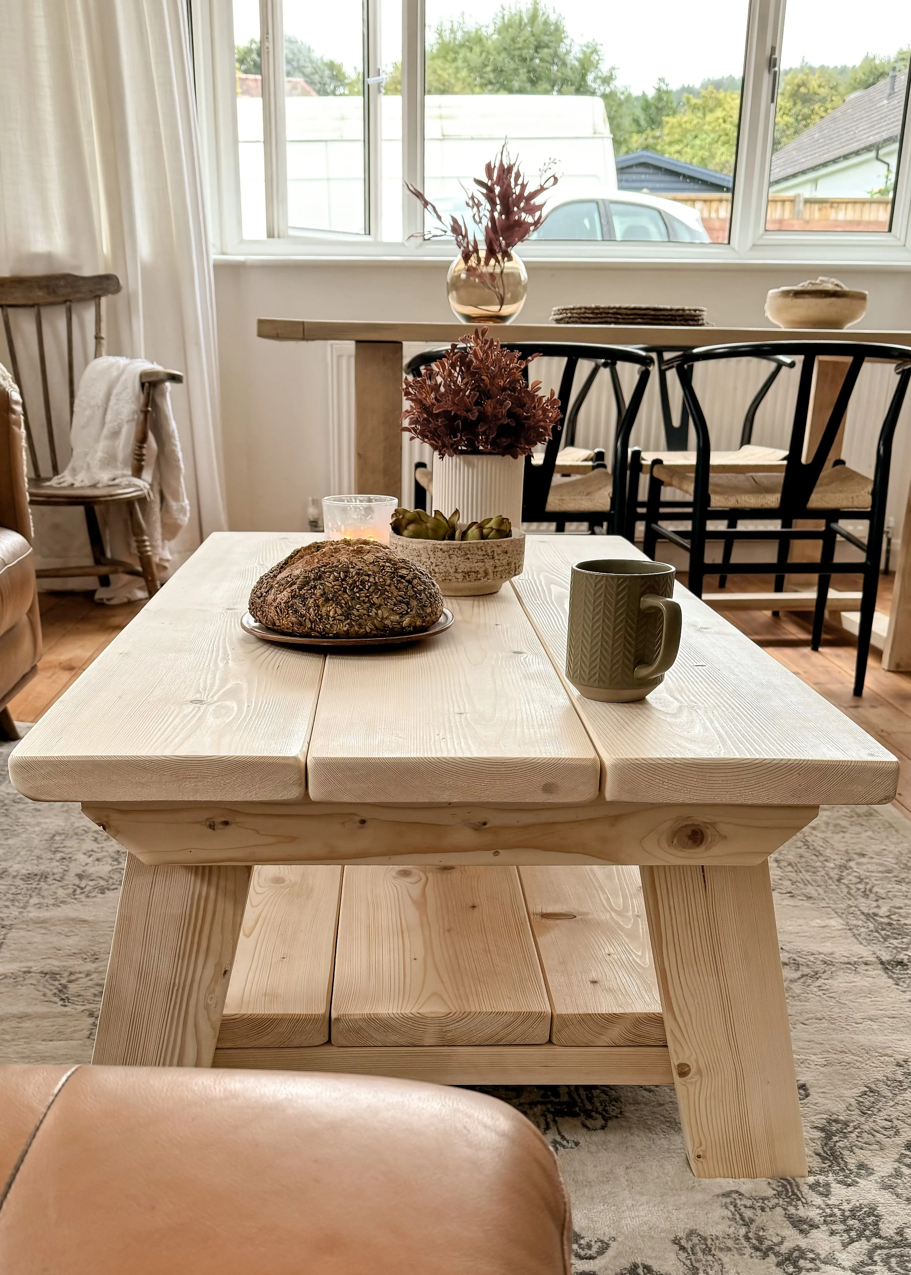 The Cotswold Coffee Table | Handmade Rustic Reclaimed Wood | Sizes 66cm - 120cm | Farmhouse Style