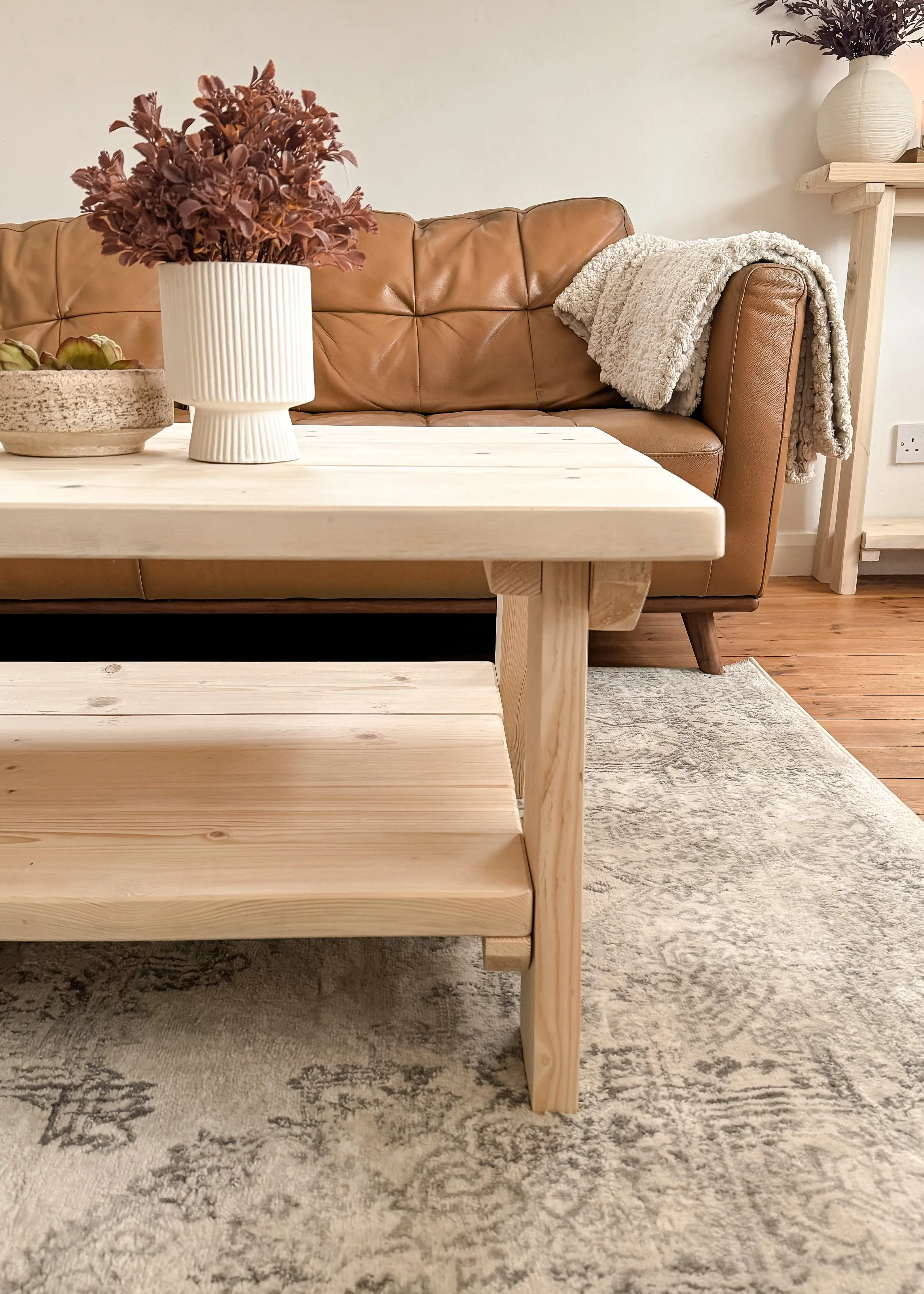 The Cotswold Coffee Table | Handmade Rustic Reclaimed Wood | Sizes 66cm - 120cm | Farmhouse Style