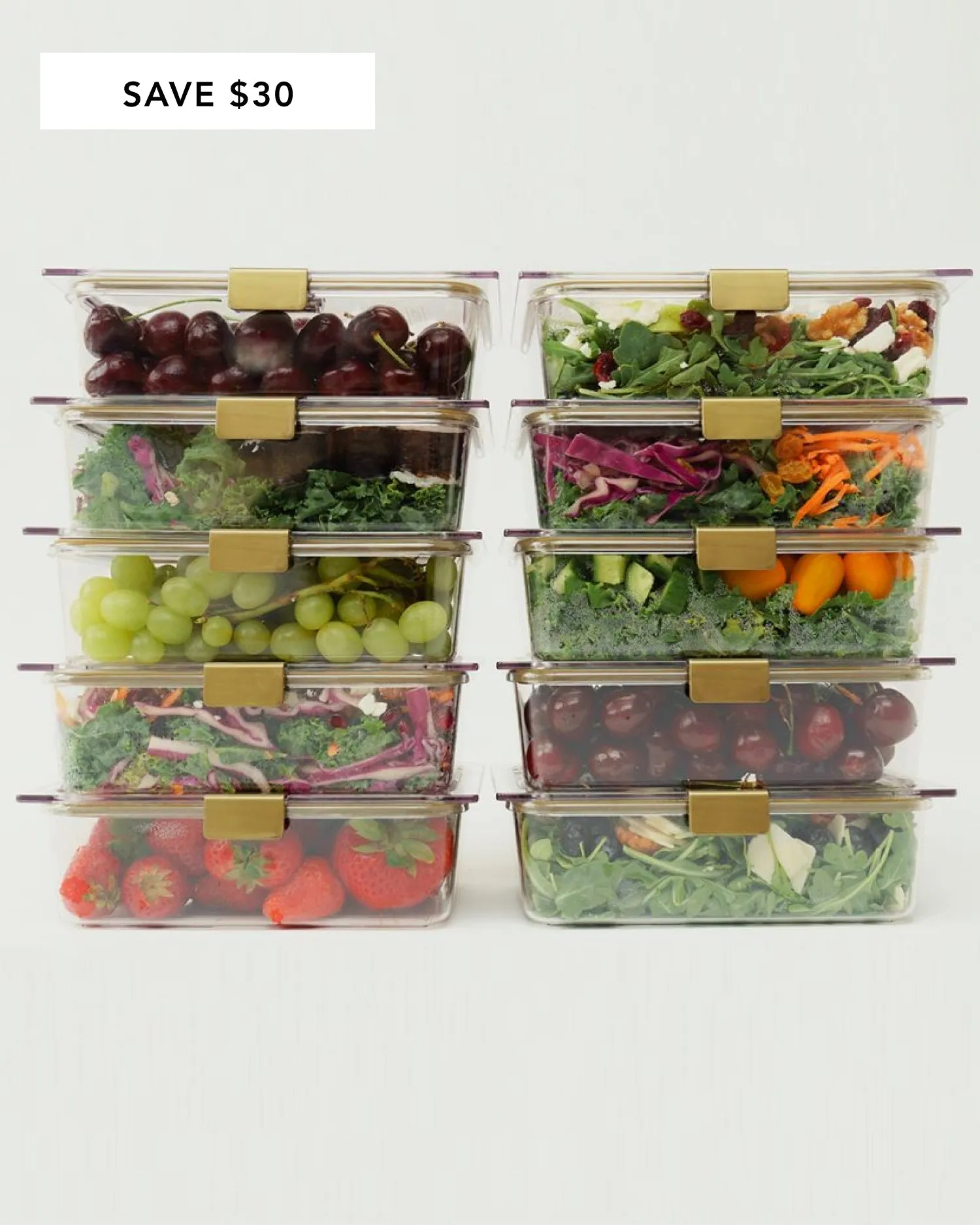 The Food Container - 10 Set (8.27 x 5.78 x 2.52 in)