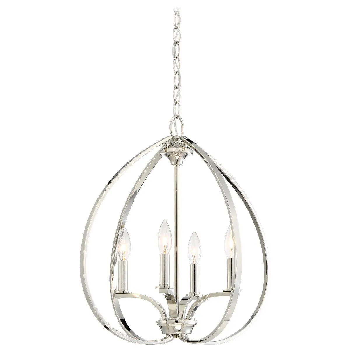 Tilbury 19 in. 4 Lights Pendant Light Polished Nickel Finish