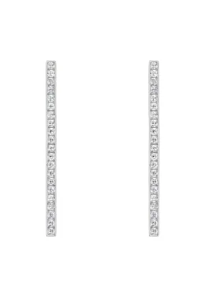 Tokyo Strip Bar Earrings Silver