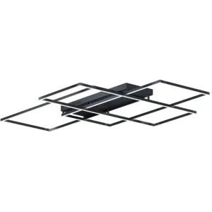 Traverse 68 in. LED Flush Mount Light Black Finish