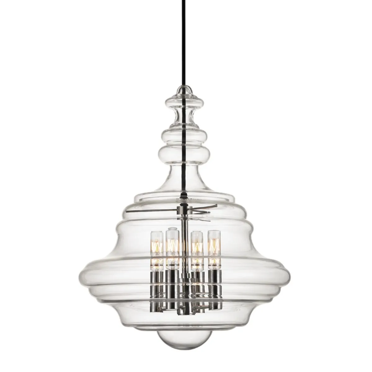 Washington 16 in. 4 Lights Pendant Light Polished Nickel Finish