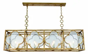 ZC121-1526G54GIAG - Urban Classic: Trinity 8 light Golden Iron Chandelier
