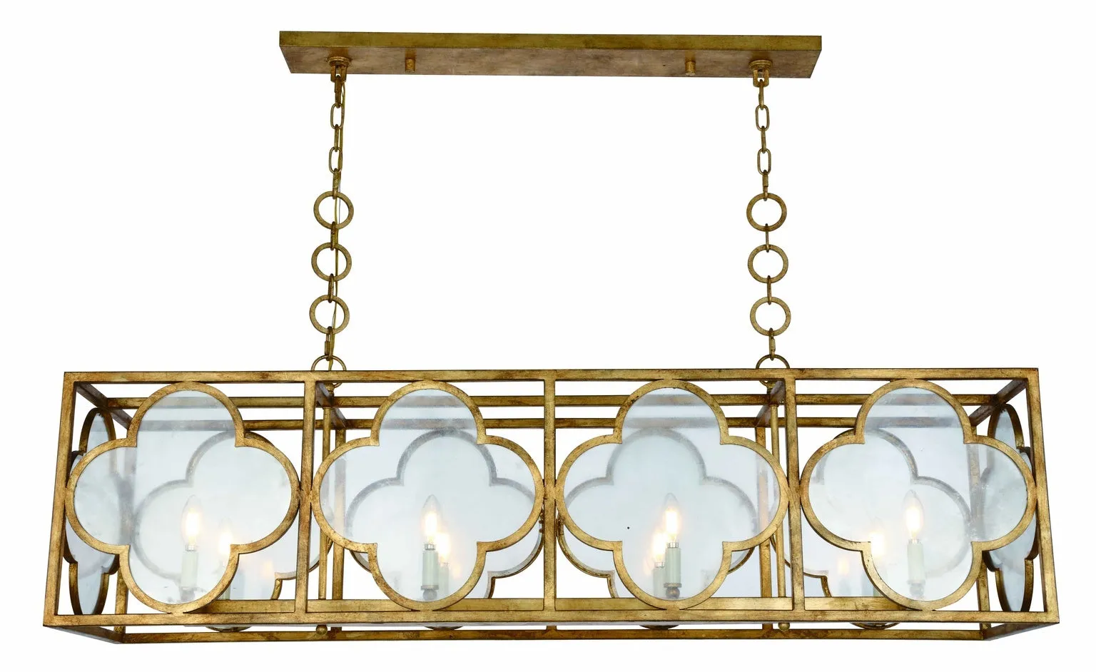 ZC121-1526G54GIAG - Urban Classic: Trinity 8 light Golden Iron Chandelier