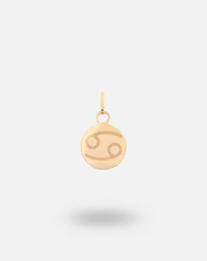 Zodiac Disc Charm Pendant - Cancer